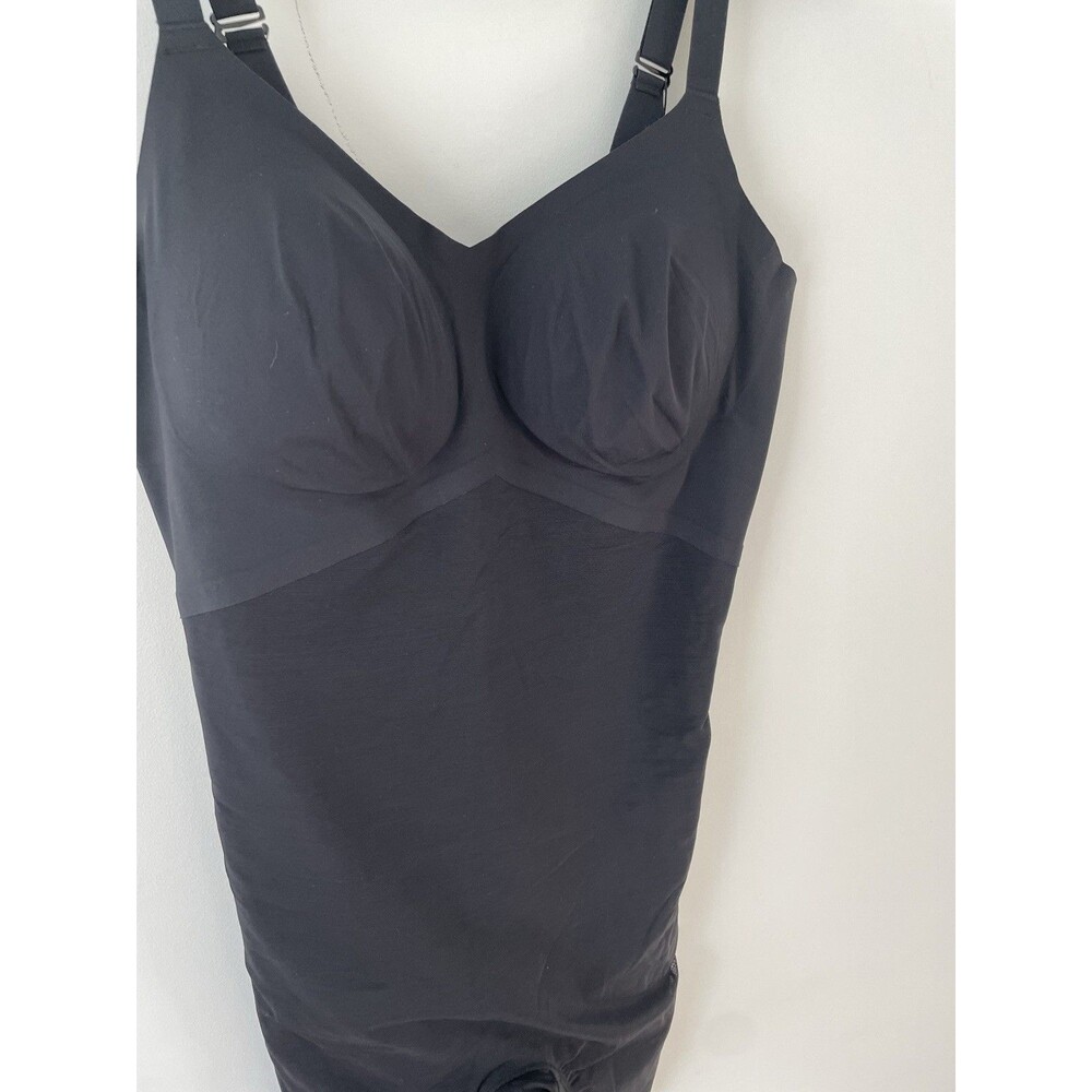 HoneyLove Shapewear Womens XL Superpower Mid Thigh Bodysuit Shapewear Black New - Picture 2 of 9